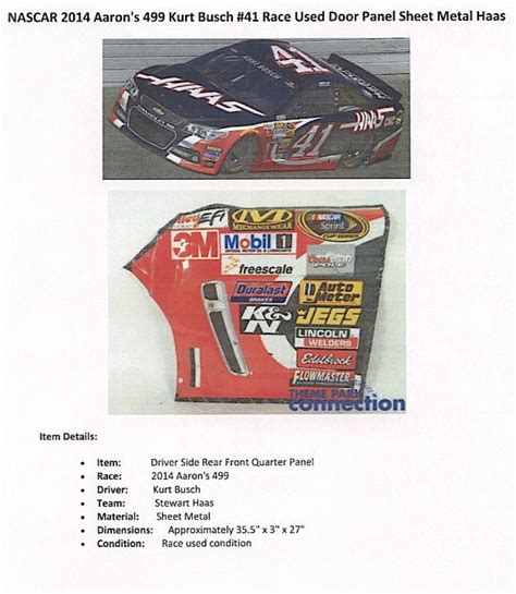 So I got this Kurt Busch sheet metal but it says it was in the